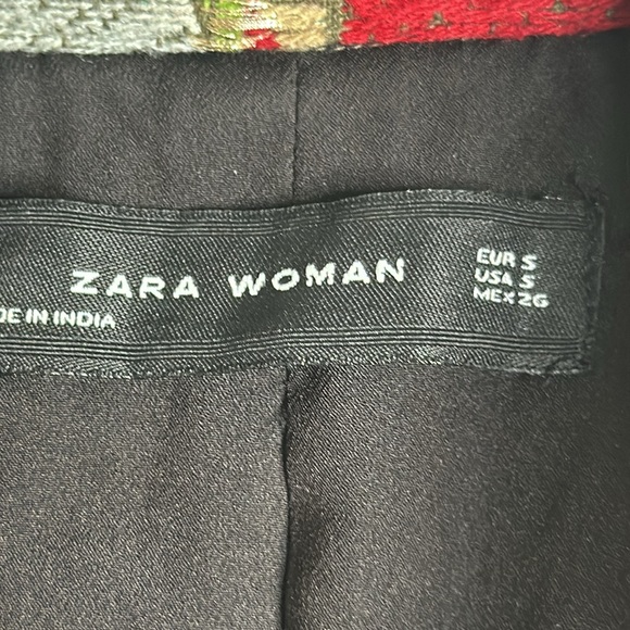 Zara patch work emboridry multi color bikers jacket size S - Picture 7 of 13
